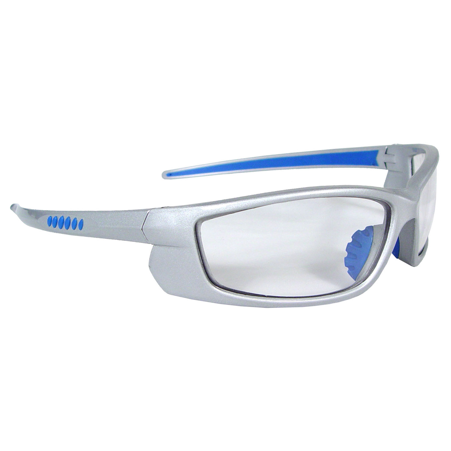 Voltage™ Safety Eyewear - Silver Frame - Clear Lens - Clear Lens